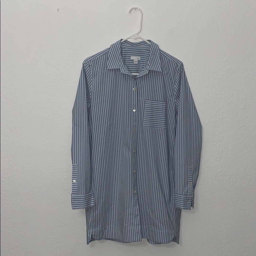 J.Jill Striped Button Down Blouse